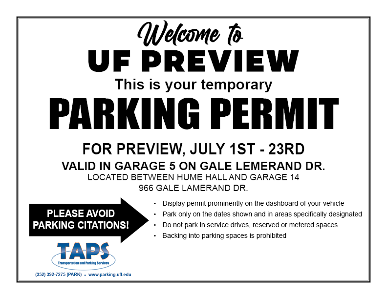 july 2024 parking permit